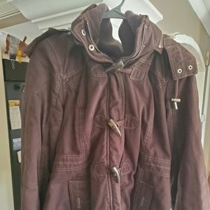 Abercrombie and Fitch Brown Jacket with Faux Fur